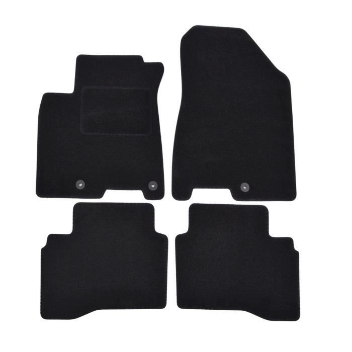 Tapis de sol - Kia - Niro - Velours noir - 4 pièces - Ajustement précis