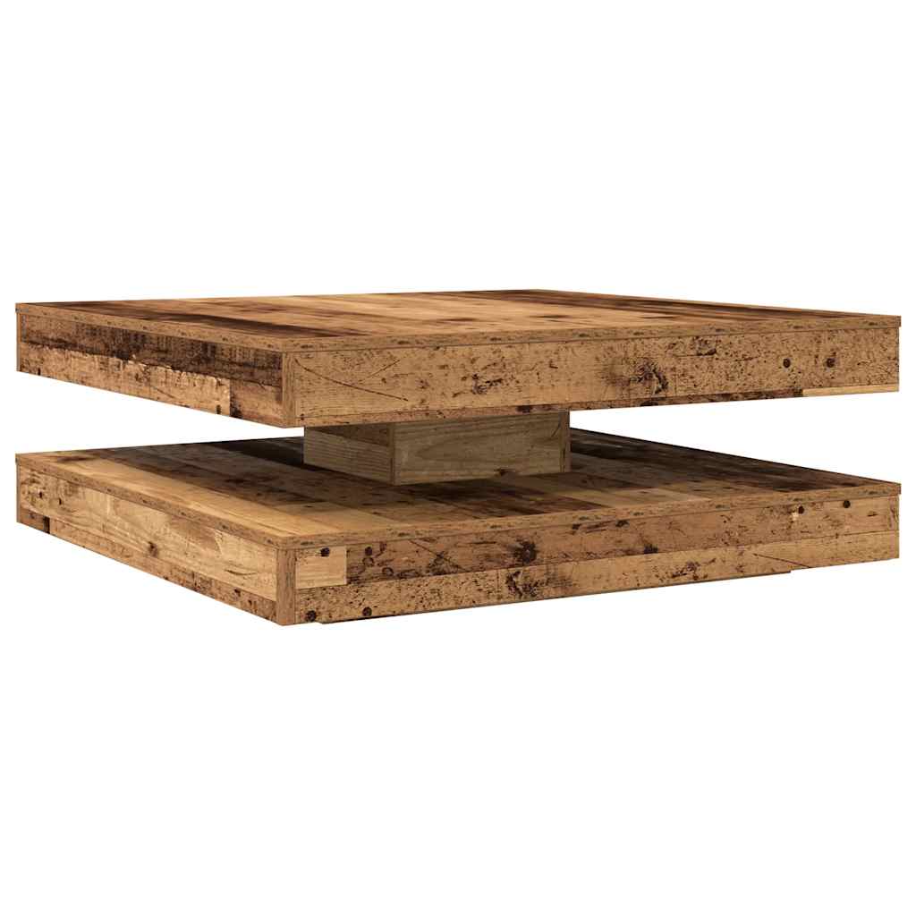 Vidaxl Couchtisch 360 Grad drehbar Altes Holz 90X90X34,5 Cm