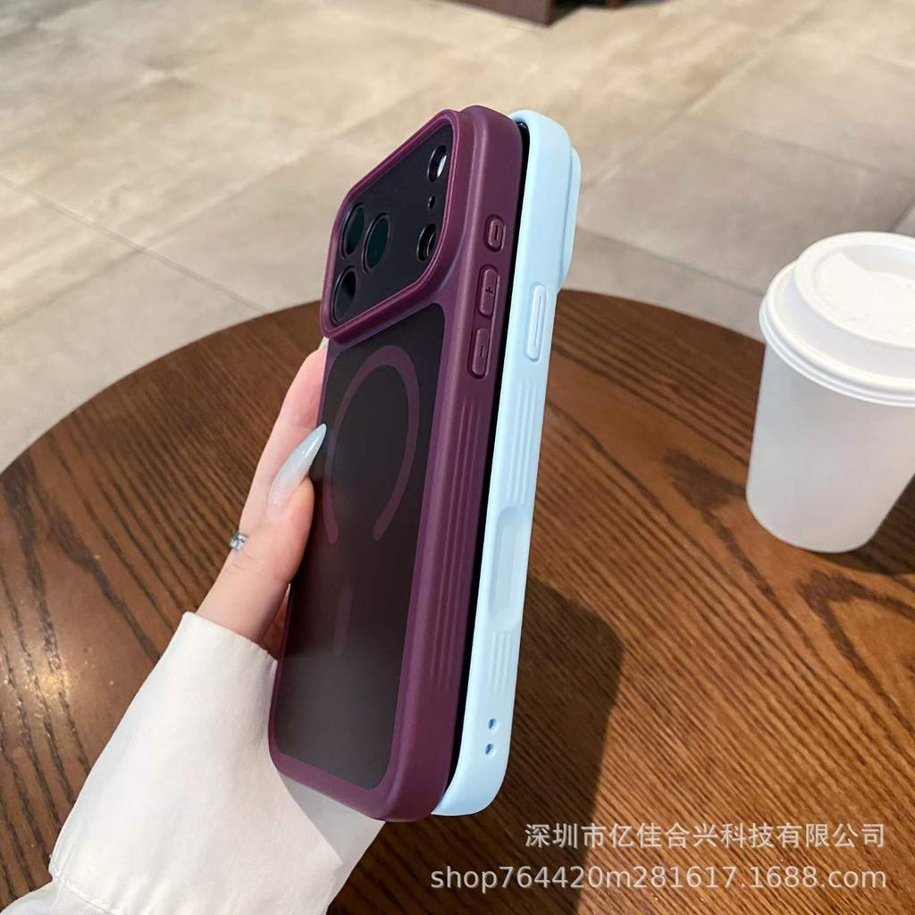 Yunrun Fine Hole Skin-sensitive Magnetic Attraction Is Suitable for iPhone18PROMAX Anti-drop Mobile Phone Case, and the Large Window Becomes Apple 17