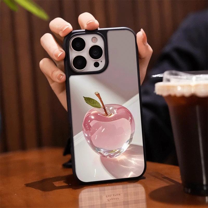 Creative Crystal Apple Applicable iPhone16/17Pro Mobile Phone Case 14 Premium Sense 15 Frosted PC12 Men and Women 13