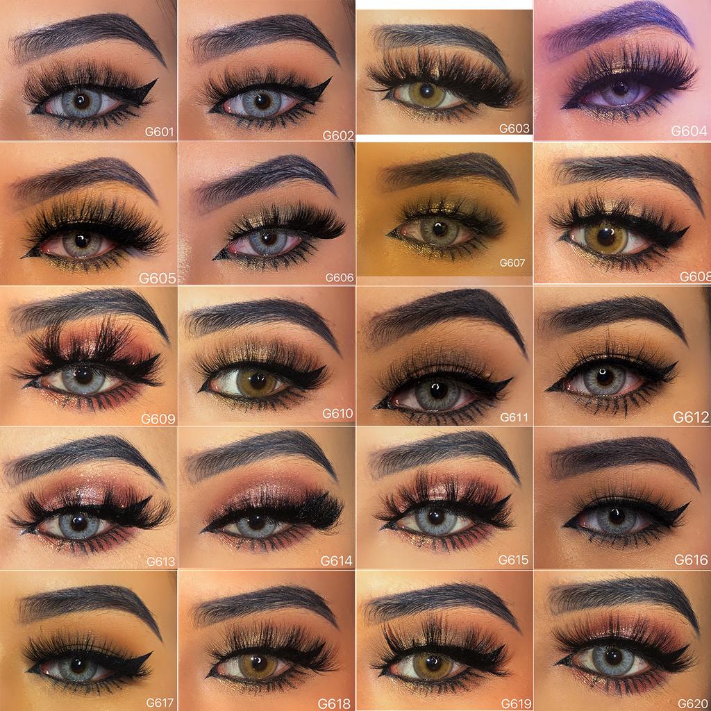RED SIREN Nerz Wimpern Natürliche Falsche Wimpern 10mm-20mm Echter Nerz Dick Flauschig Ausgedünnt Künstliche Wimpern Make-Up 3D Nerz Wimpern