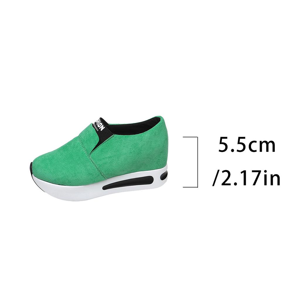 Large size platform casual sports shoes for women's spring and autumn new inner height-increasing muffin sole sports shoes for women
