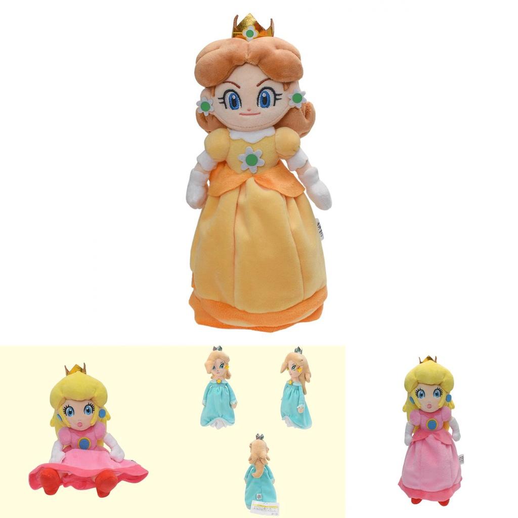 Lindo Peluche de la Princesa Super Mario Rosa Amarillo Azul 25cm Relleno Suave de Algodón PP