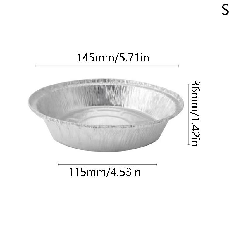 10Pcs 6/7/8/9 Inch Round Tin Foil Pie Dish Tin Cake Tray Baking Pans Bake Cases