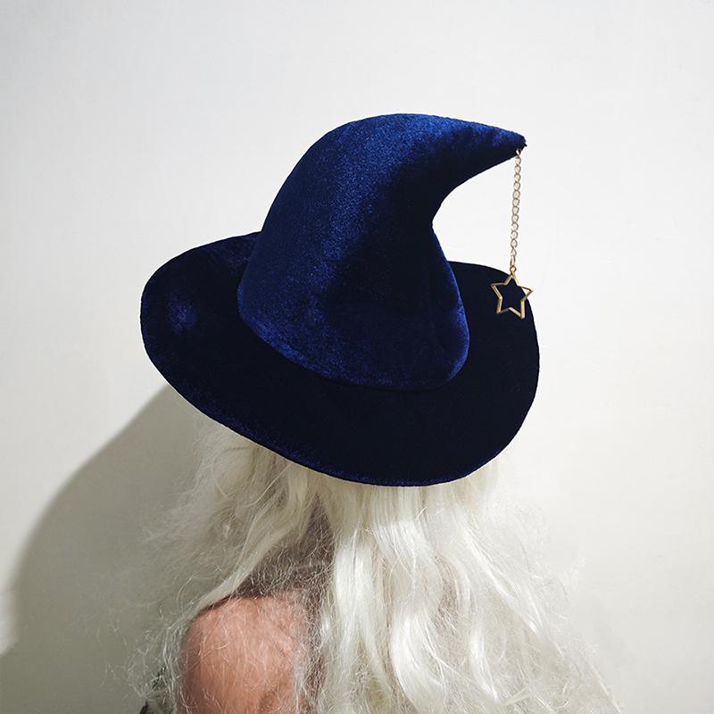 Star Pendant Witch Hat Wizard Hat Witch Hat Makeup Stage Party Dress Up Party For Performance