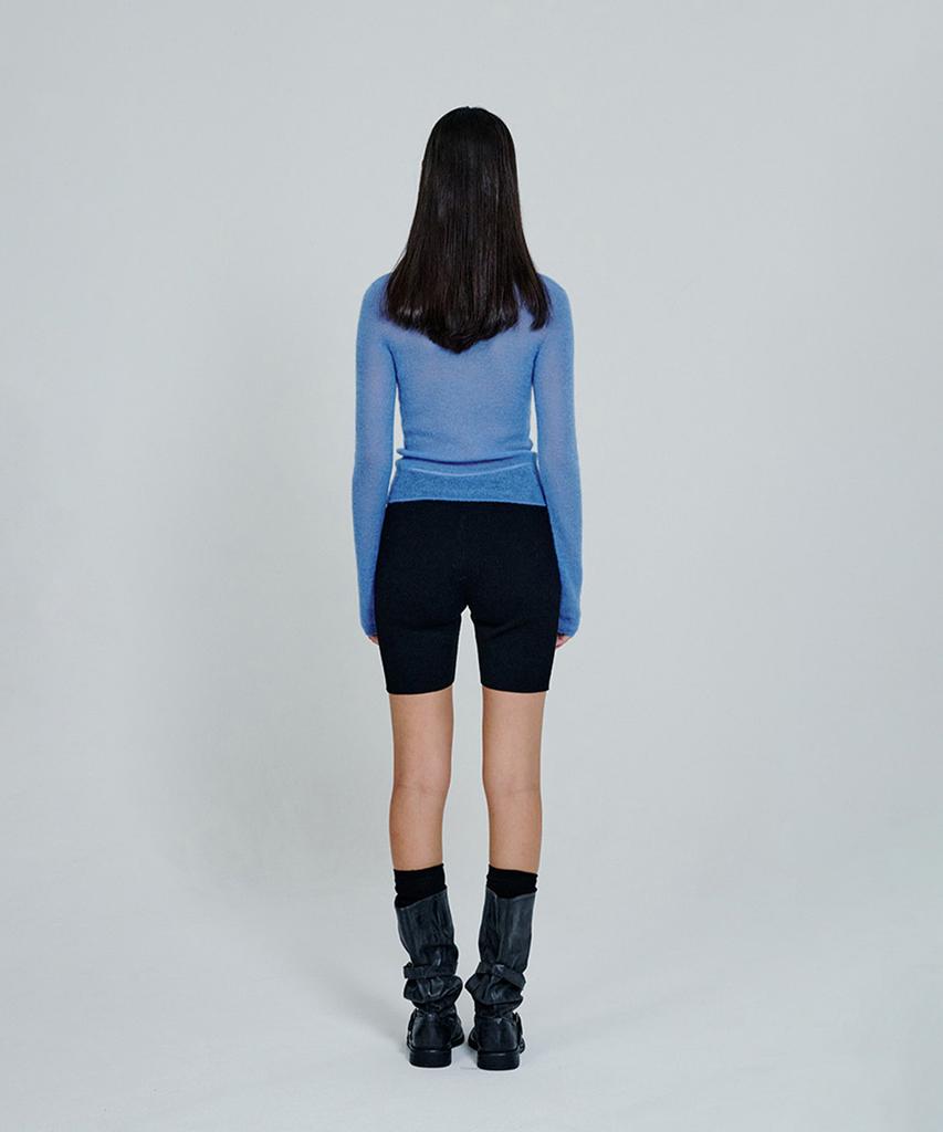 Deoaeteus Mohair Knit Turtleneck Pullover_Blue
