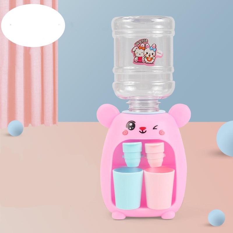 Kids Role Play Kitchen Toy Set 1PC Pretend Play Water Dispenser with Faucet - Mini Dollhouse Pink Learning for Girls