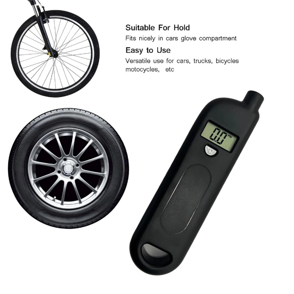 Portable Digital Tire Pressure Gauges with Inflators 140PSI 4 Settings Tire Gauges for Car Truck Motorcycles Bicycles