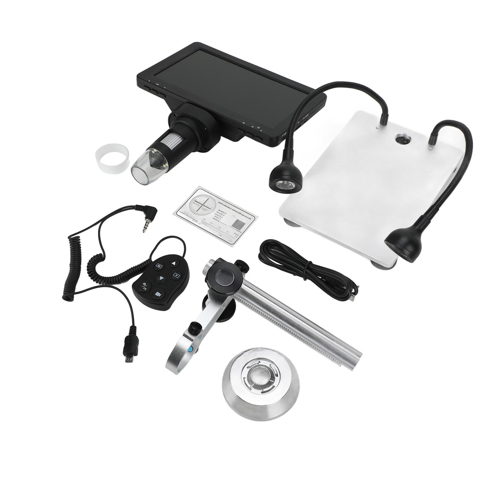 

Цифровой микроскоп с регулируемой подставкой, 7-дюймовым дисплеем 1080P HD, 1200-кратным увеличением, совместимым с