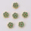 Copper Sand Gold Hollow Separated Bead Cherry Blossom Charm For DIY Jewelry Making Craft Accessories