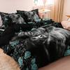 3pcs Highland Cow Pattern Duvet Cover Set Fabric With Digital Animal Print 1 Duvet Cover And 2 Pillowcases (No Quilt)