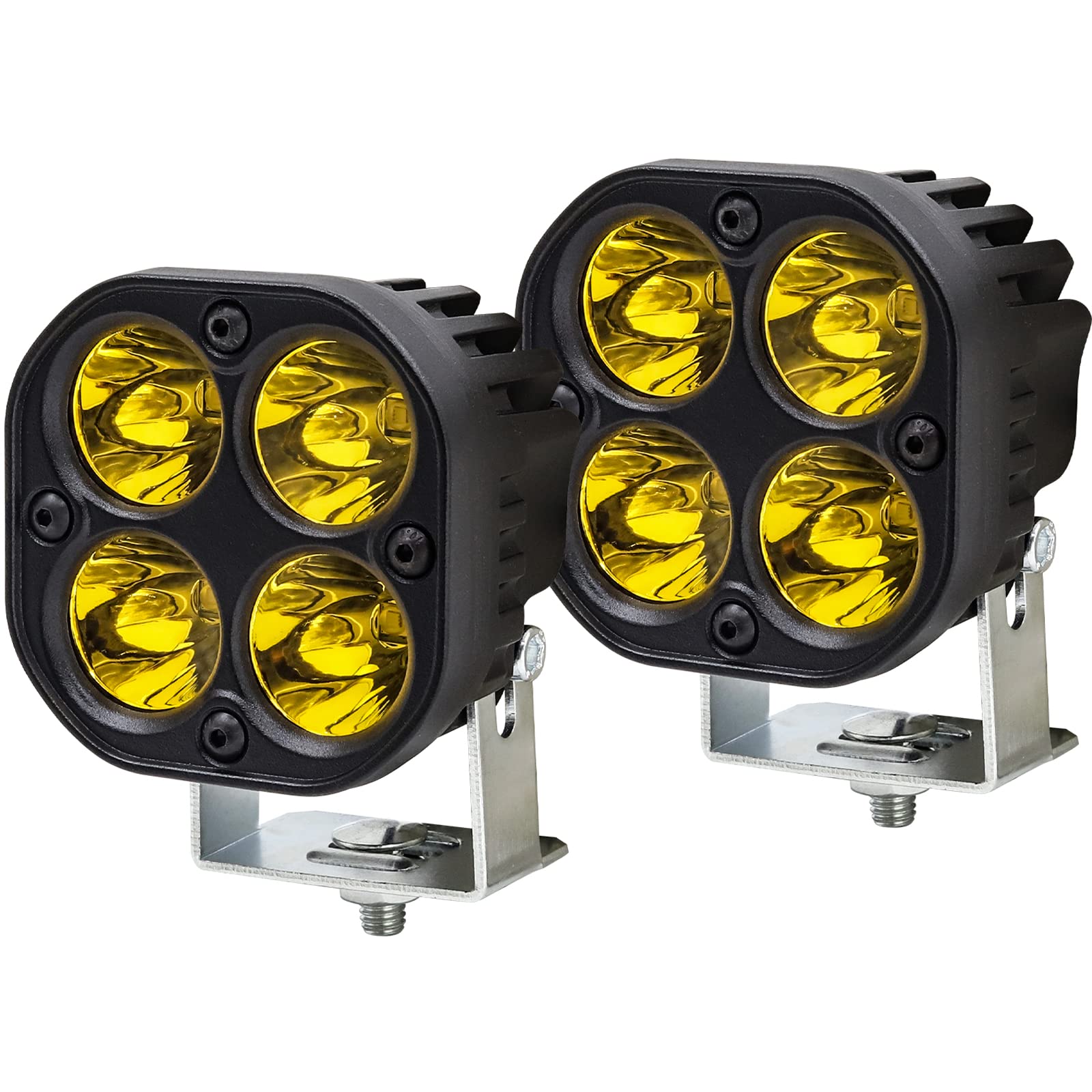 Aoling Motorcycle Fog Lights, Motorcycle Fog Lights LED Yellow LED Work Light , Work 2 pieces