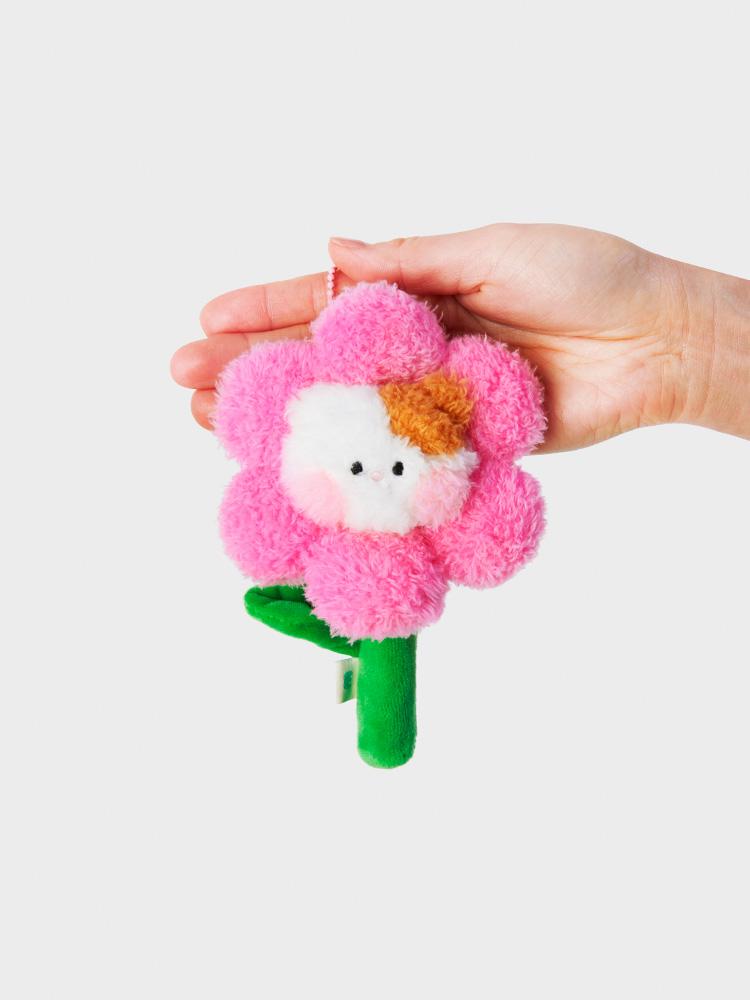 LINE FRIENDS Minini Hamni Flower Plush Doll Keychain