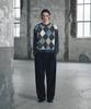 GLW Soft Argyle Knit Charcoal