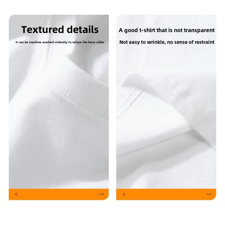 GMXIA Cotton Summer Short Sleeve T-shirt Men's and Women's Half Sleeve Fashion Casual Student Top Plus Size Base Shirt