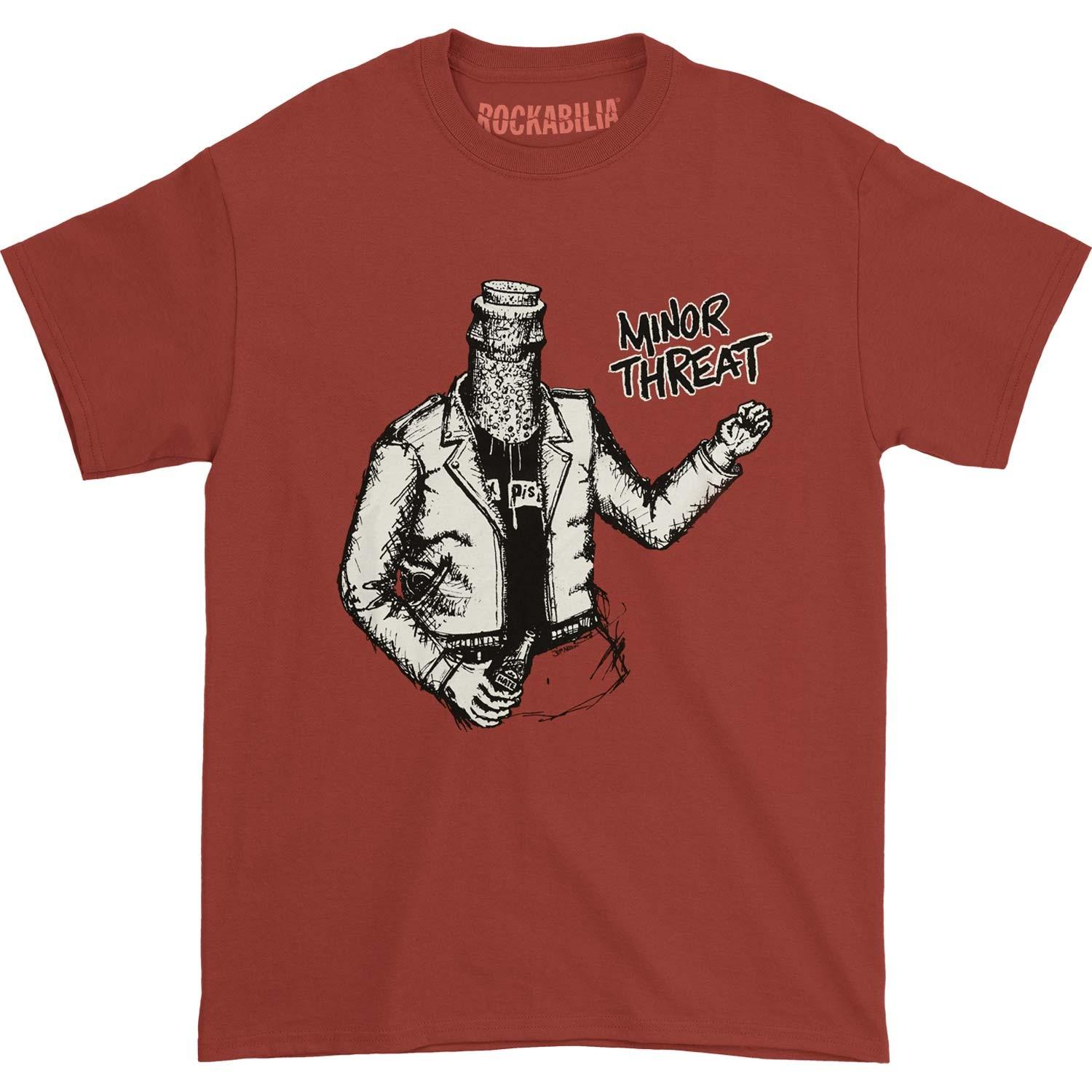 Men s Minor Threat Bottled Violence T-shirt Medium Terracotta S