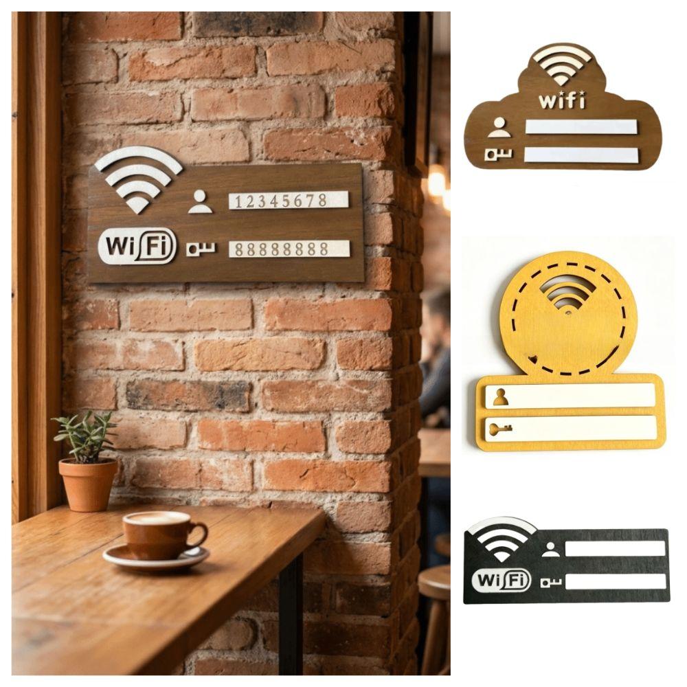 Rustic WiFi Password Sign Erasable Board Minimalism Wireless Network Indicator Durable with Pen Password Board Airbnb Decor