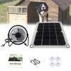 Double Blade Solars Exhaust Fan For Chicken Coops Dog Kennels Waterproofed Motor Foldable Without Battery Required