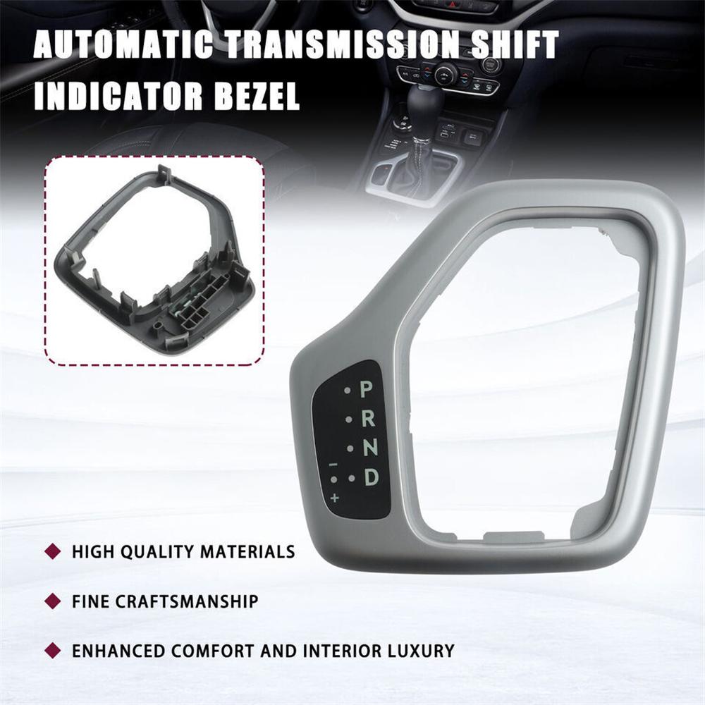 Silver Shifter Bezel with Harness Kit Fit for 2014-2018 Jeep Cherokee 5YD27XSAAA