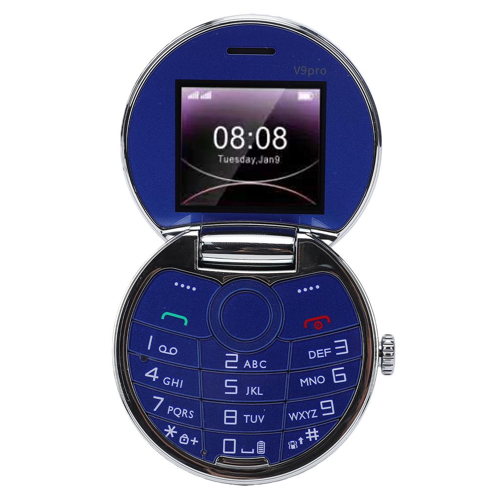Flip Mobiltelefon Vintage Lommur Design Højttaler med Høj Lydstyrke Dobbelt SIM Dobbelt Standby Store Knapper MP3 FM Flip Mobil