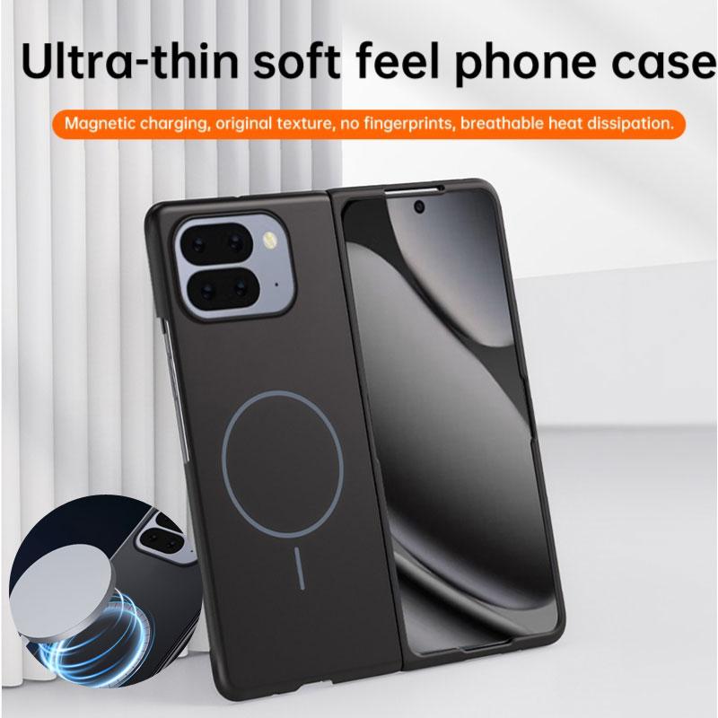 Ultra Thin Frameless Magnetic Shockproof Case For Google Pixel 10 9 Pro Fold Pixel Fold Wireless Charging Frosted Hard PC Cover