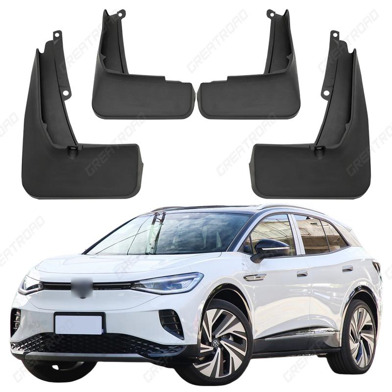 4Pcs Durable ABS Mud Flaps For Volkswagen ID4 ID5 -2025  2024 Car Mud Flaps Fender Guards Easy tall Auto Accessories