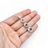Genuine Garnet Dangle Pendant, 925 Silver Gemstone jewelry, Gift for her