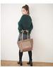 Milkfed FAUX LETHER PATCH TOTE 103203053015 Beige Tote Bag Women's