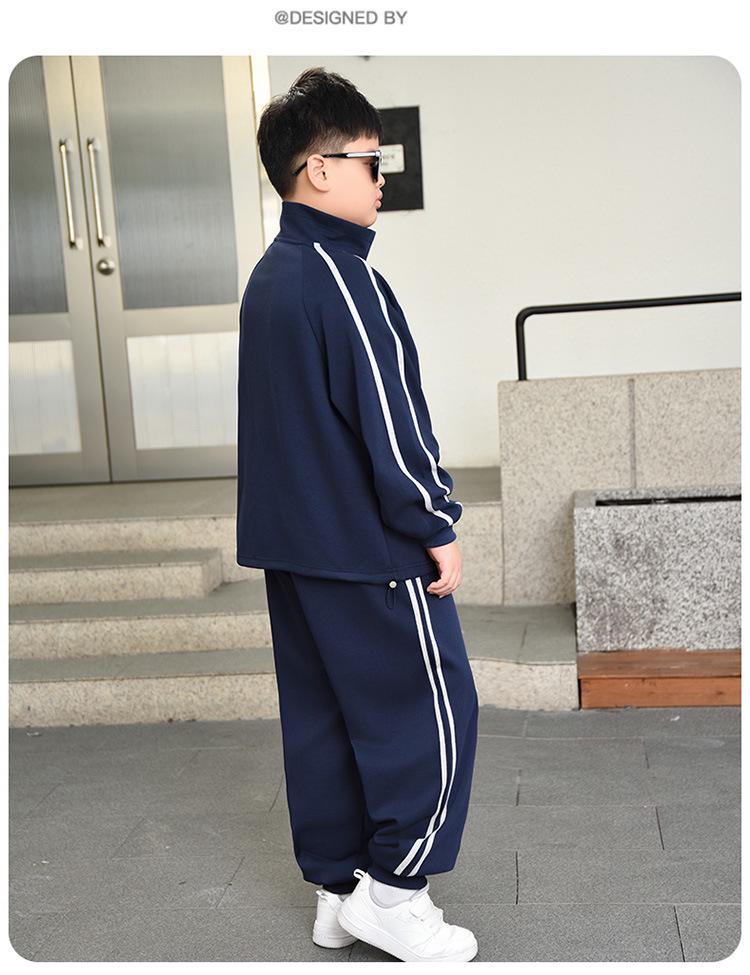 Stilvolles Herbst-Kapuzenpullover-Set für Jungen in Übergröße (8-15 Jahre)