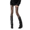 Hollow Black Flower Women Stockings Y2K Lace Tights Floral Patterned Girls Party Pantyhose Stockings Mesh Long Socks