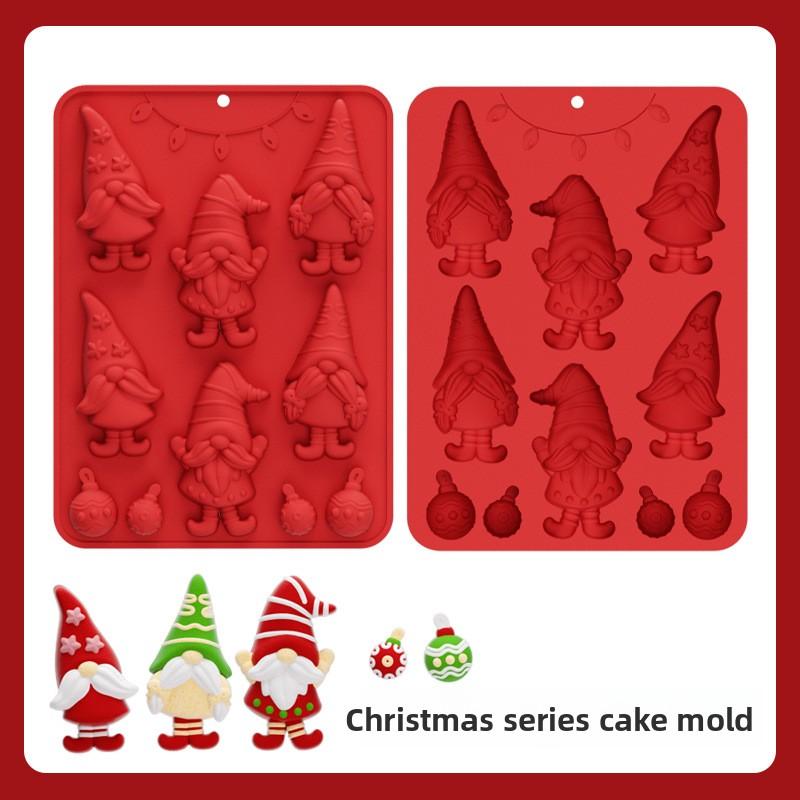 Silikonform Aromaterapi Julenissen Lys Resin Gips Leire til Jul Håndlaget DIY Festdekor Gjenbrukbar Håndverksform