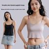 Colorblock Strappy Camisole: Stylish, Slimming, Seamless & Comfortable Women's Top for Spring/Summer
