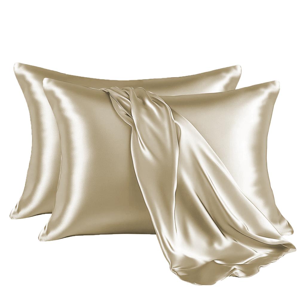 100% Silky Smooth Solid Color Pillowcase Like Silk Satin Pillow Cover Hair Beauty Soft Comfortable Pillow Case Home Decor