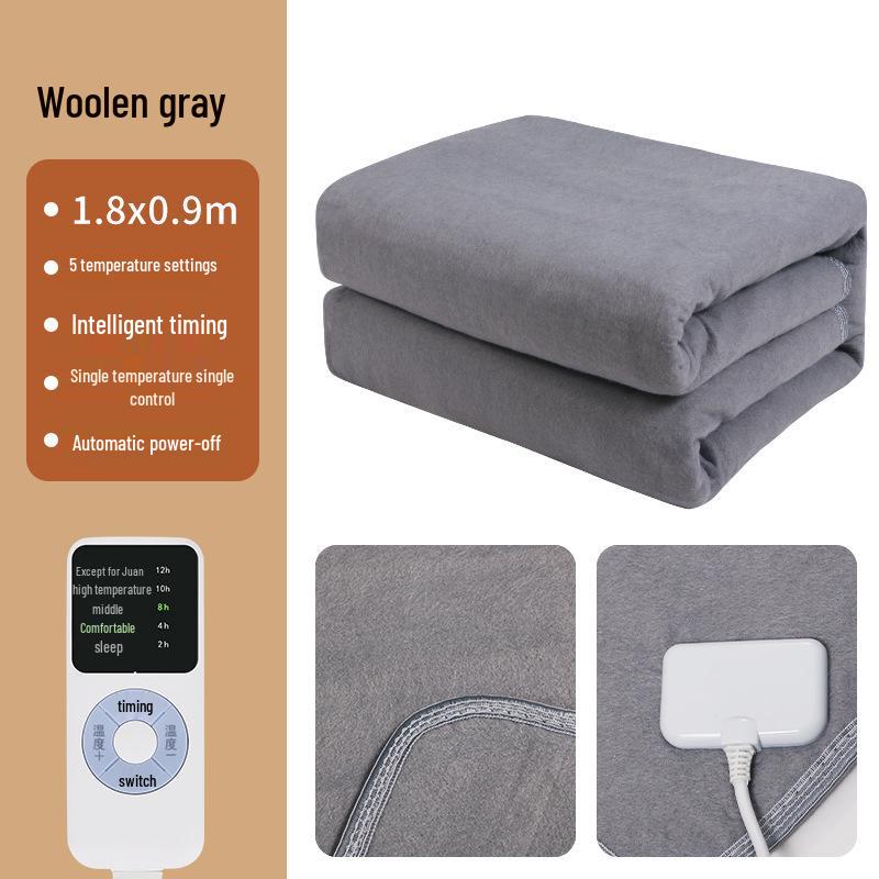 Dual-Control Electric Heated Blanket for Straw Mats, Double or Triple Size, Energy-Efficient, Leak-Proof Mattress.