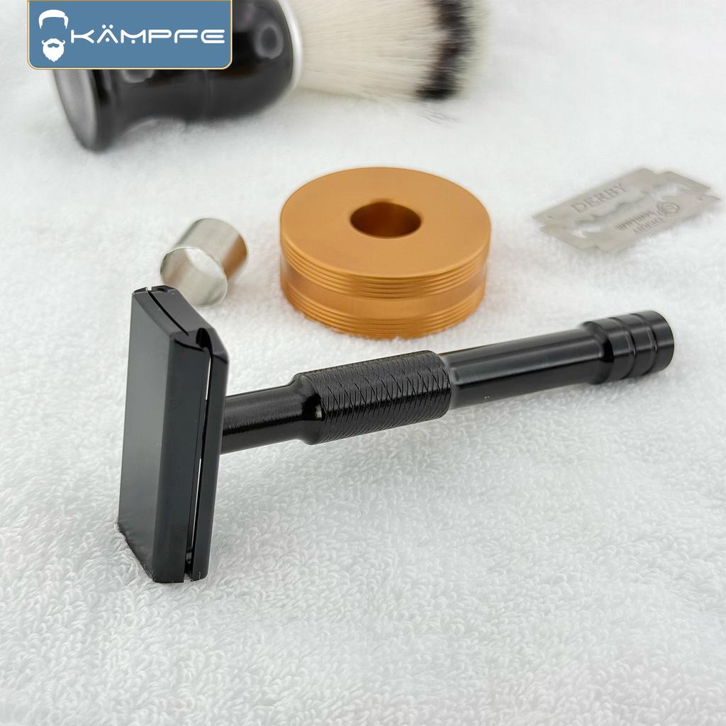 KAMPFE CNC Carving Closed Comb Double-Sided Aluminum Manual Safety Razor Classic Shaver Mild Scratcher for Men And Women Gift