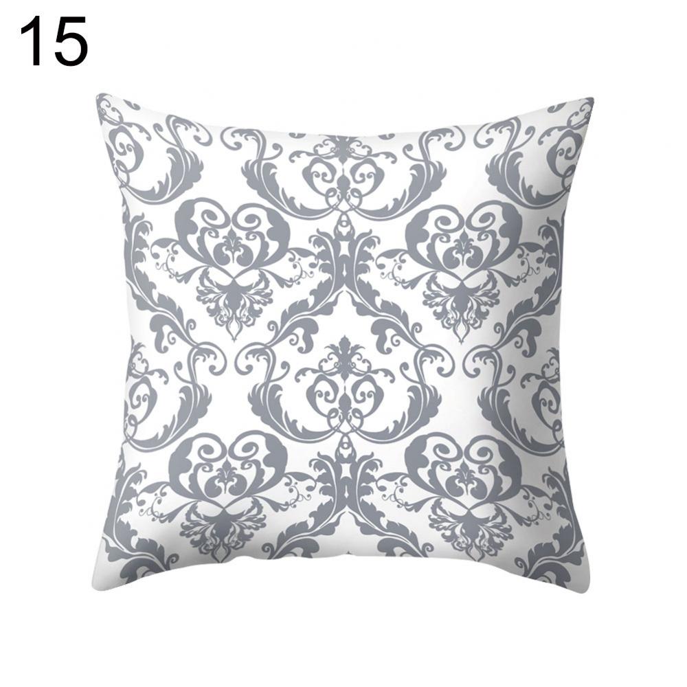 Cushion Cover Case Square Geometric Gray Throw Pillow Protector Bedding Articles