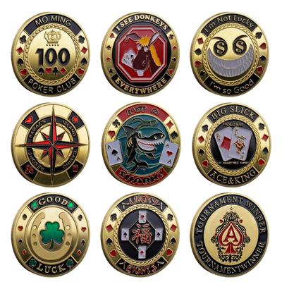 Poker Card Protectors Poker Chip Coins Table Game Poker Card Guards Coins Collecting Gift for Husband, Father, Friend