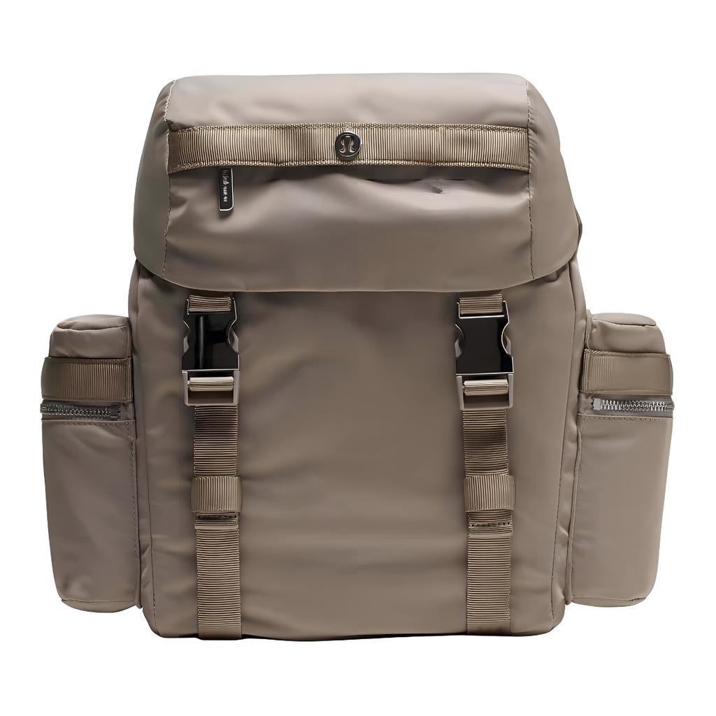 Lululemon Wunderlust 14L Versatile Lightweight Nylon Backpack Unisex Backpacks Warm-Brown-Gray LU9COIS-070108
