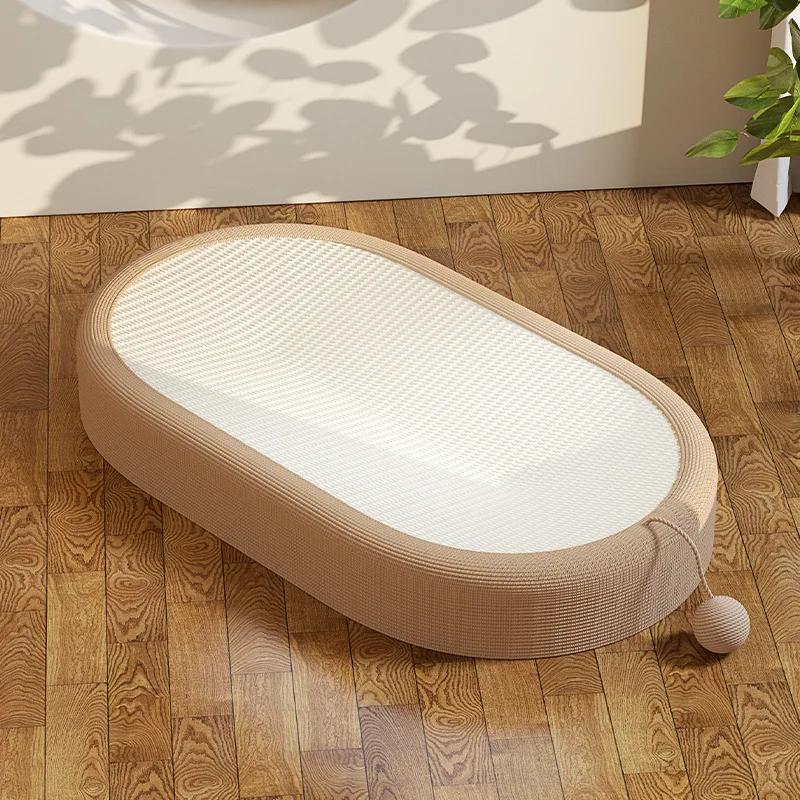 New Pet Cat Scratching Board Extra Large Oval Sisal Cat Nest Wear-resistant and Non-shedding Cat Scratching Box Cat Supplies