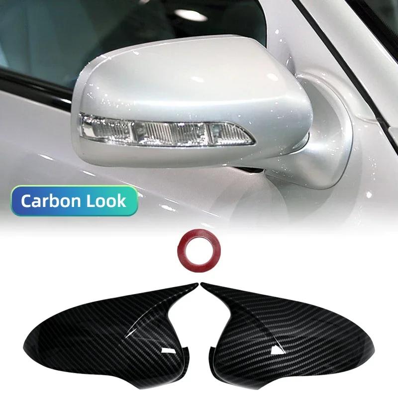 Für Mercedes Benz E-Klasse W211 2006-2008 Autoaufkleber Rückspiegel Seitenabdeckung Kappe Kotflügel Außentür Rückansicht Gehäuse Zierleiste ABS