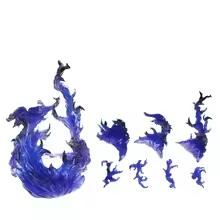 Action Figure Light Up Effect Stand Ice Flame Whirlwind Scene Decoration Base For Luffy Ace Bakugou Anime Figures Accessories