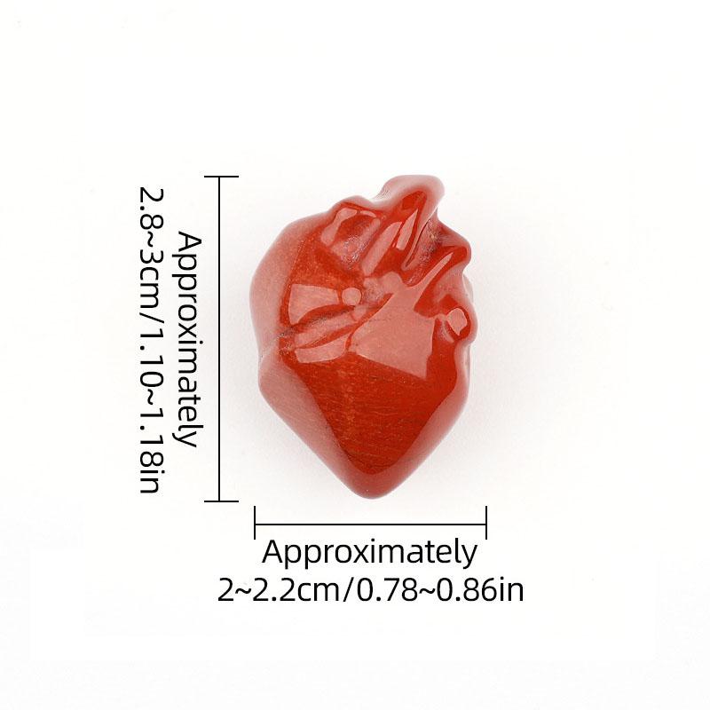 1pc Mini Heart Model Statue Natural Stone Amethyst Opal Tiger Eye Love Christmas Decor