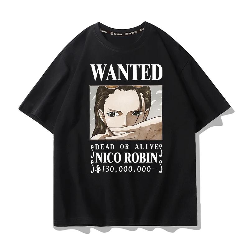 ONE PIECE Animation Passionnée Tendance Manches Courtes Mode Homme Tendance Marque Rue Lâche Couple Haut Vêtement Confortable Lâche