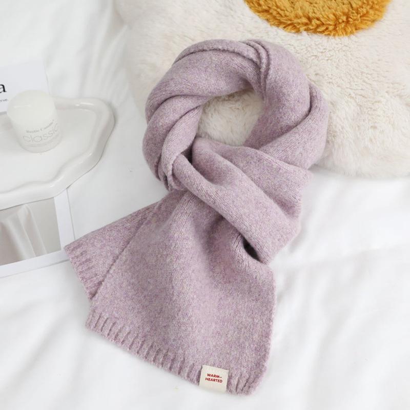 Autumn and winter new scarf Dongdaemun Korean atmosphere solid color versatile light luxury high-end soft waxy warm scarf women