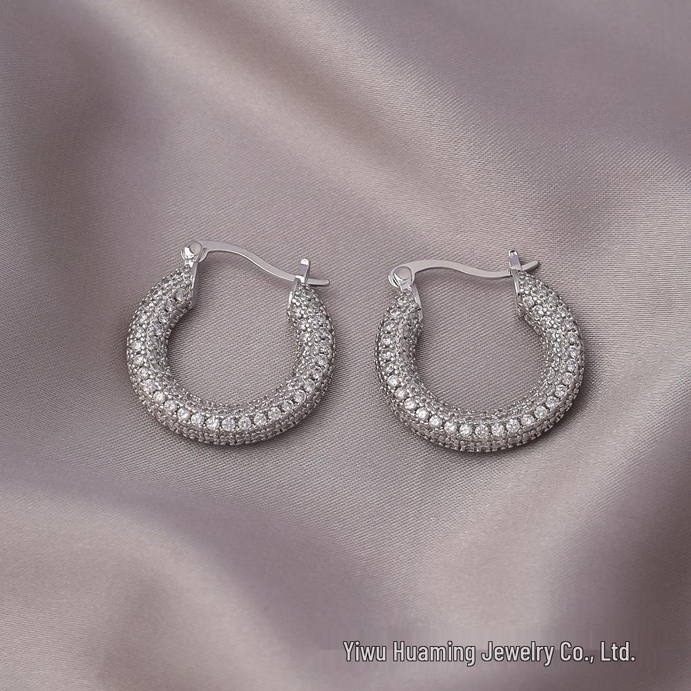 European American Style Luxury Stud Earrings: Elegant Cross-border Niche Hoops, Versatile Celebrity-inspired Accessories