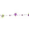 5m Fake Flowers Artificial Pearl Bridal Chain flower Wedding Bouquet Decor Decoration (Purple)