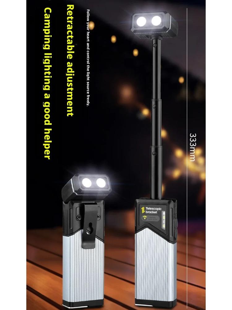 LED Magnetic Work Light Retractable 180° Rotatable Multi-Functional Flashlight for Outdoor Camping Inspection