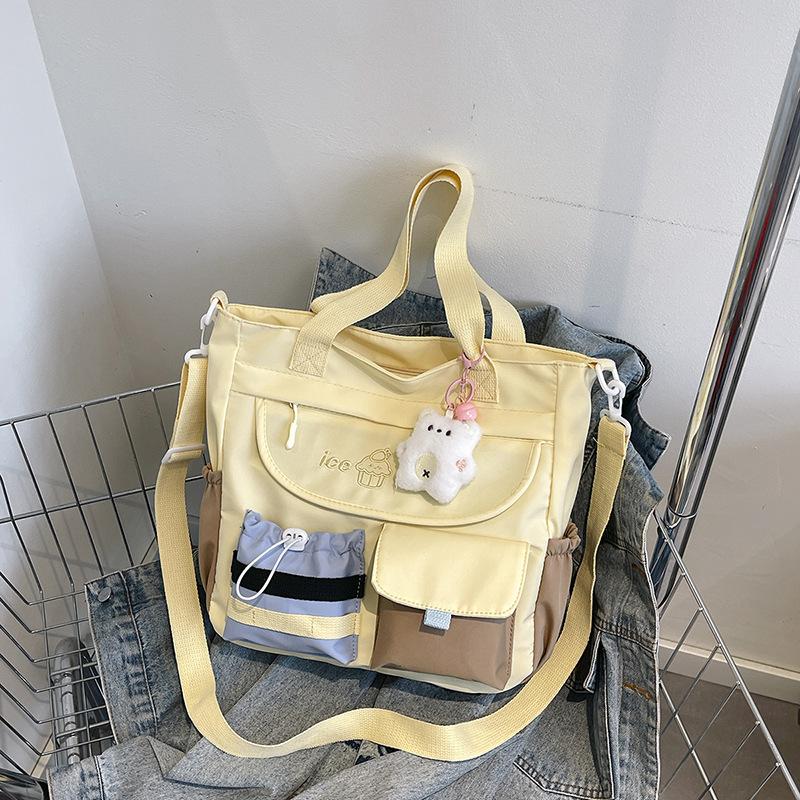 Schoolbag Japanese Sweet Large Capacity Crossbody Bag Female Junior High School High School Student Class Handbag Versatile Shoulder Bag Tuition Bag