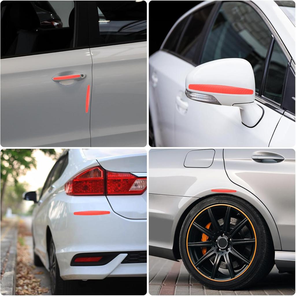 HARFINGTON 8pcs Car Door Edge Guards Protectors Anti-Collision Side Door Edge Protector Trim Strip Anti-Scratch Universal Vehicle Exterior