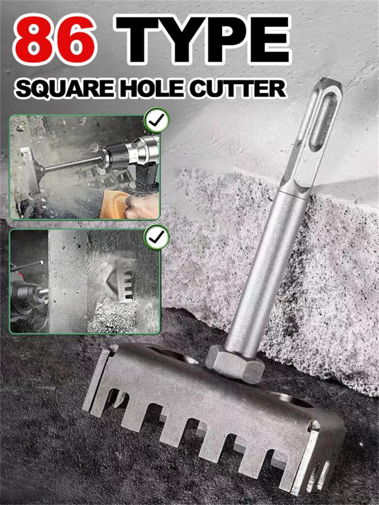 1PC 86-Type Square Hole Cutter for Electrical Box 86 Line Box Socket Hole Puncher for Water & Electricity Installation Hand Tool